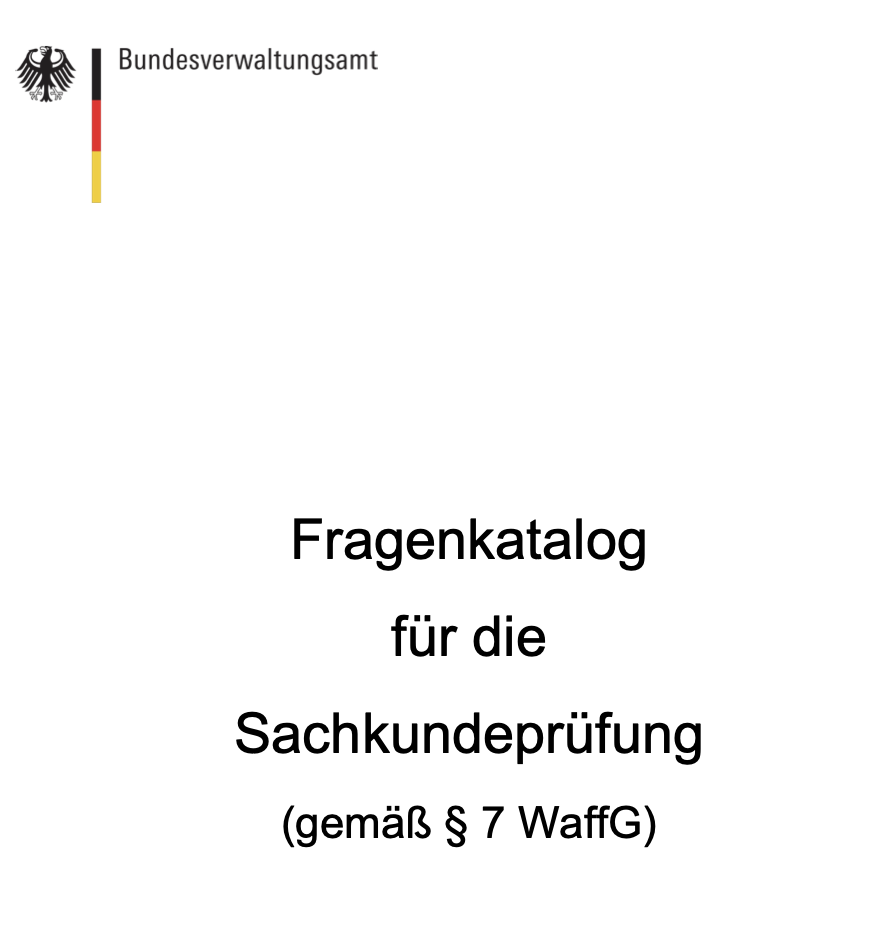 Waffensachkunde - Neuer Fragenkatalog (gilt ab 15.09.2020) 1